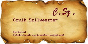 Czvik Szilveszter névjegykártya