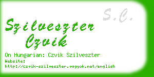 szilveszter czvik business card